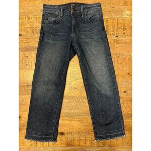 NYDJ Lift Tuck Capri Size 2 Raw Hem Dark Wash